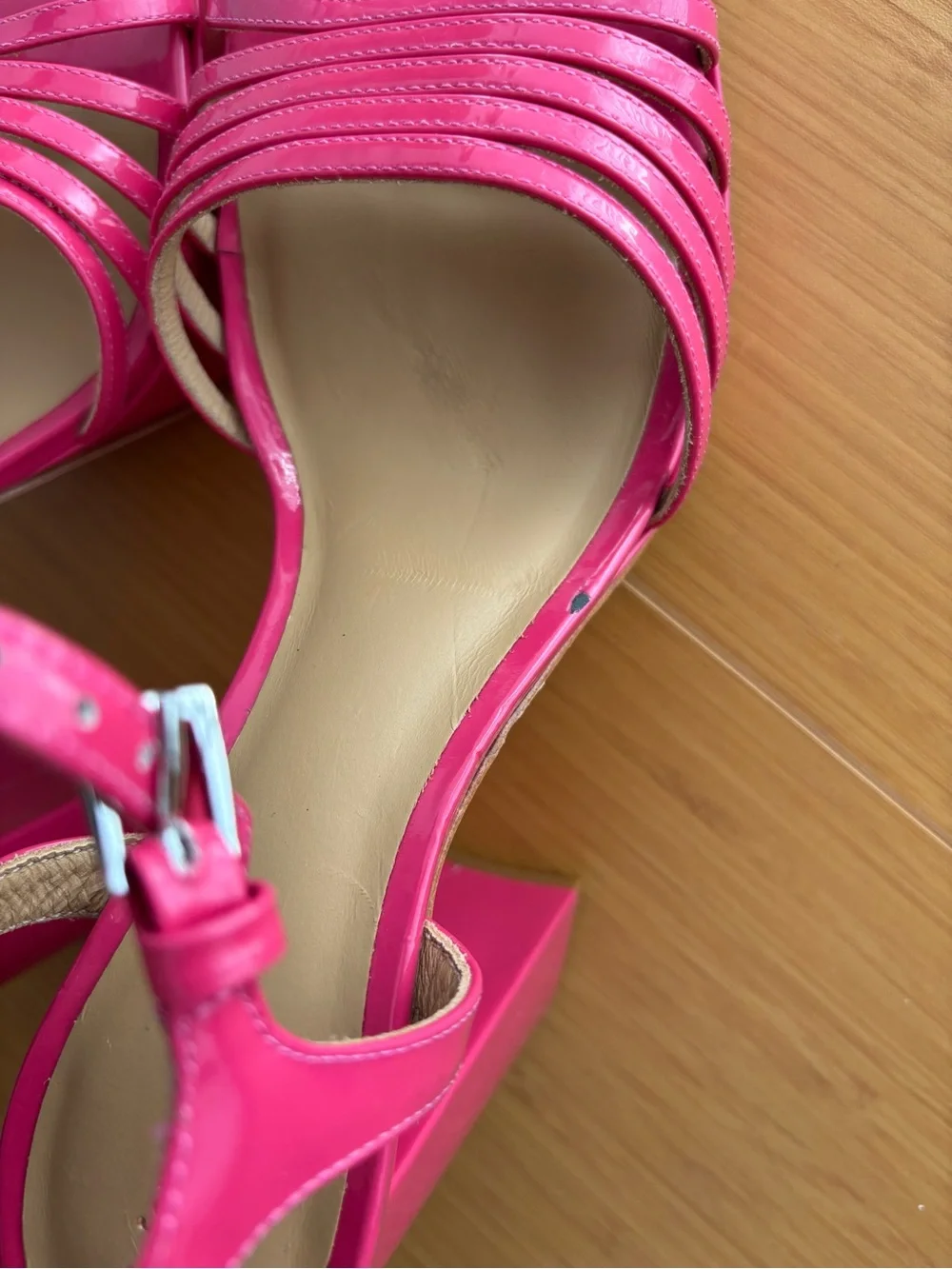 Reformation Molly Platform Sandal Pink Size 10 Strappy 70s
